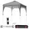 Pop Up Canopy Tent 6.6x6.6ft Outdoor Adjustable Height Steel Frame Portable